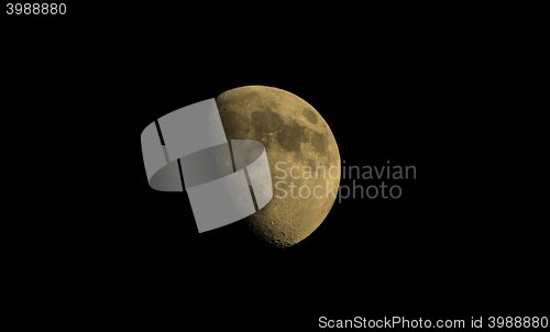 Image of Gibbous moon sepia