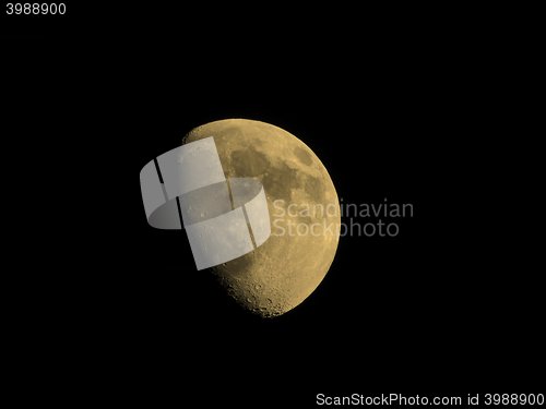 Image of Gibbous moon sepia