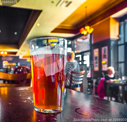 Image of British ale beer pint hdr