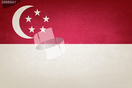 Image of Grunge Flag Of Singapore