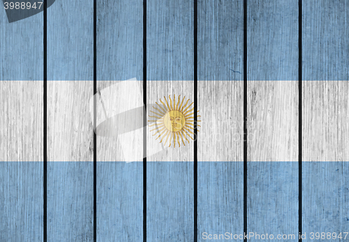 Image of Wooden Flag Of Argentine