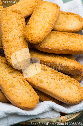Image of Toast bread on a wooden table