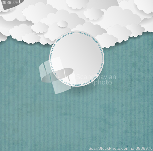 Image of Vintage Background With Clouds 