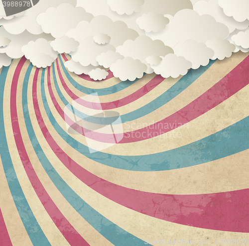 Image of Vintage Background With Clouds