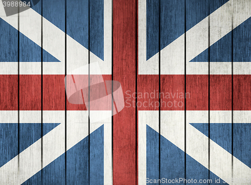 Image of Wooden Flag Of Great Britain 