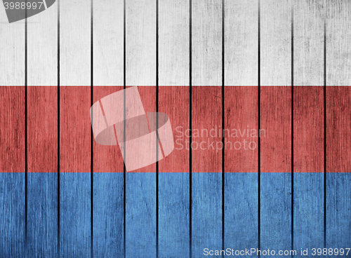 Image of Wooden Flag Of Russia