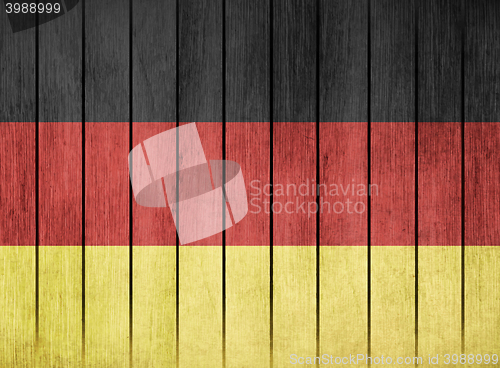 Image of Wooden Flag Of Germany