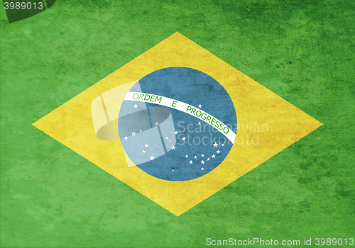 Image of Grunge Flag Of Brazil
