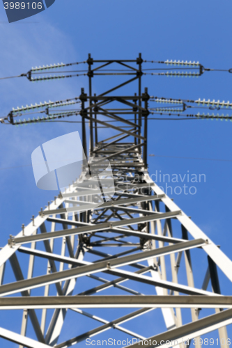 Image of High-voltage power poles