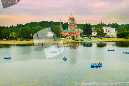 Image of Holy Trinity Church in Ostankino. Moscow. Russia