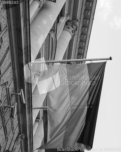 Image of Flag of Germany in black and white