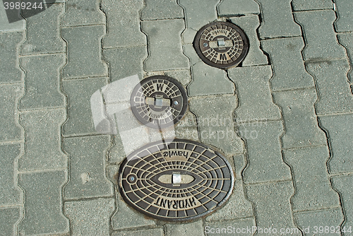 Image of Old manhole of fire hydrant