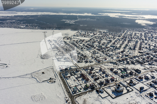 Image of Ozhogino settlement in the suburb of Tyumen.Russia