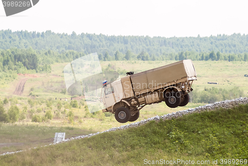 Image of Jump of Kamaz sport truck