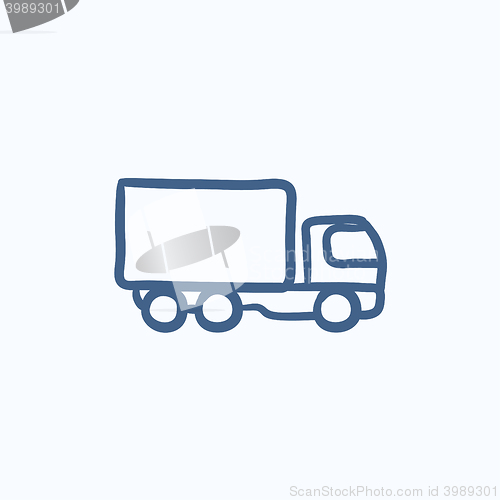 Image of Delivery truck sketch icon.