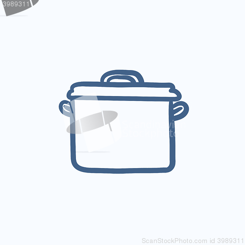 Image of Saucepan sketch icon.