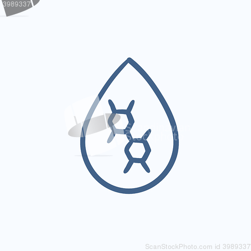Image of Oil drop sketch icon.