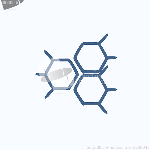 Image of Chemical formula sketch icon.