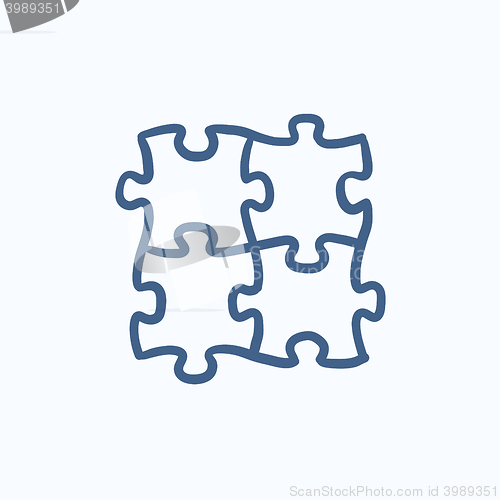 Image of Puzzle sketch icon.