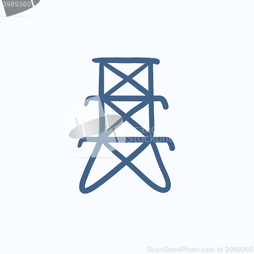 Image of Electric tower sketch icon.