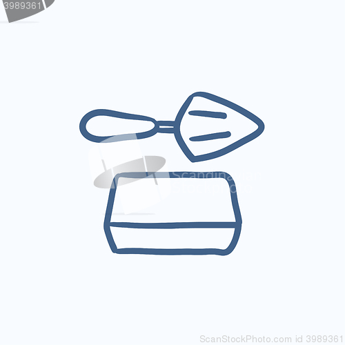 Image of Spatula with brick sketch icon.