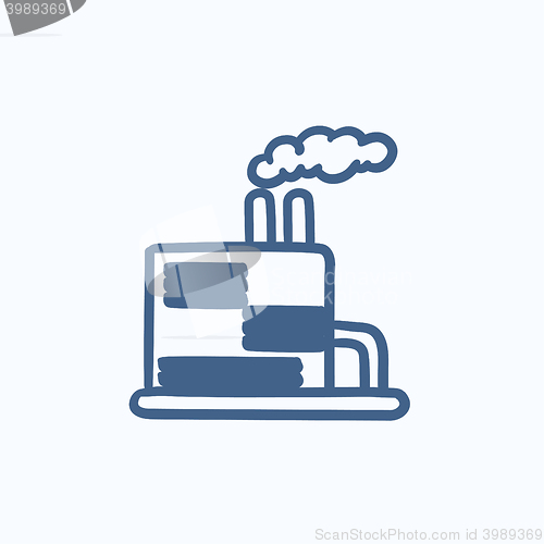 Image of Refinery plant sketch icon.