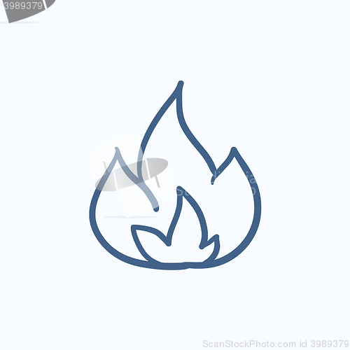 Image of Fire  sketch icon.