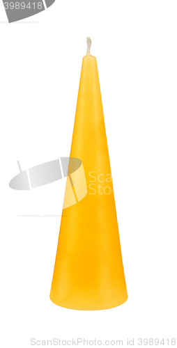 Image of yellow simple wax candle