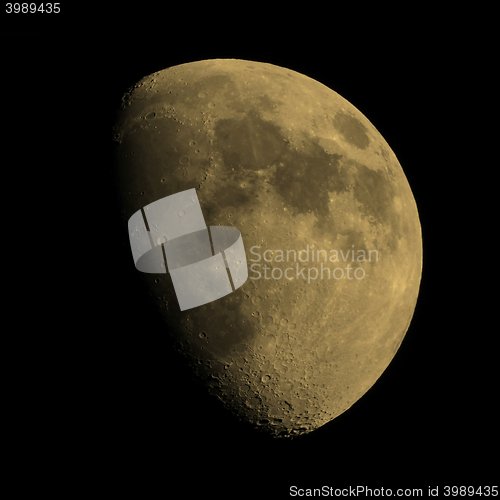 Image of Gibbous moon sepia