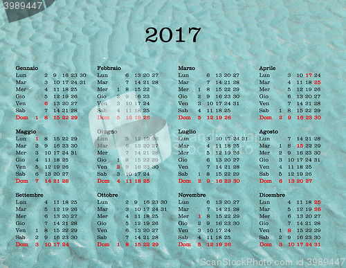 Image of Year 2017 calendar - Italy with sea background
