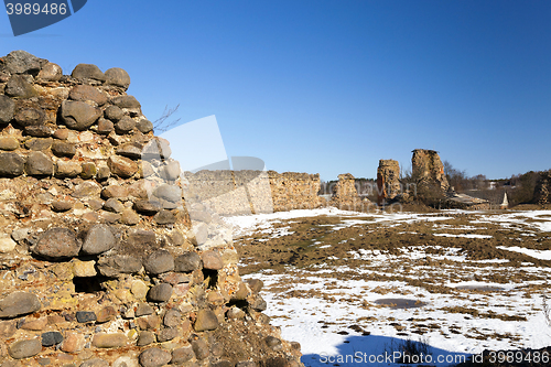 Image of ruins, Belarus in Winter