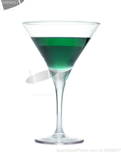 Image of Green coctail in martini glass