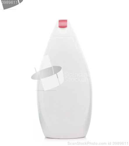 Image of Shampoo, Gel Or Lotion White Plastic Bottle With Lid 