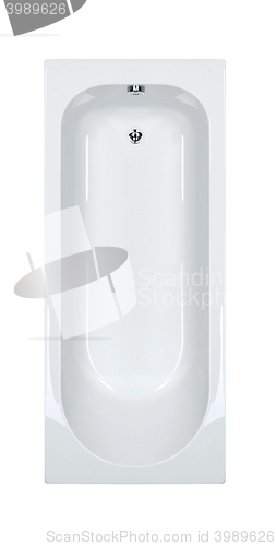 Image of top view of modern bathtub