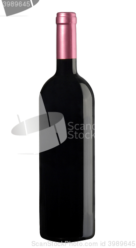 Image of red wine bottle isolated