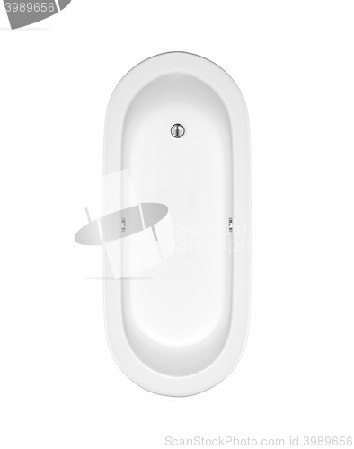 Image of white flat rim roll top clawfoot bathtub