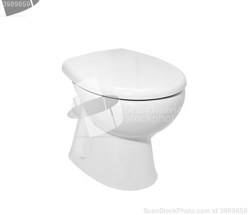 Image of White toilet bowl