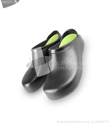 Image of rubber boots isolated on white background.