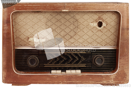 Image of Old Wooden Radio Cutout