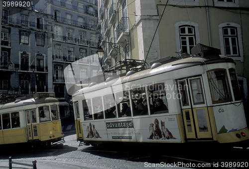 Image of EUROPE PORTUGAL LISBON TRANSPORT FUNICULAR TRAIN