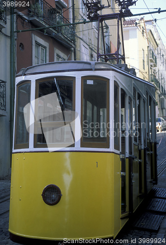 Image of EUROPE PORTUGAL LISBON TRANSPORT FUNICULAR TRAIN