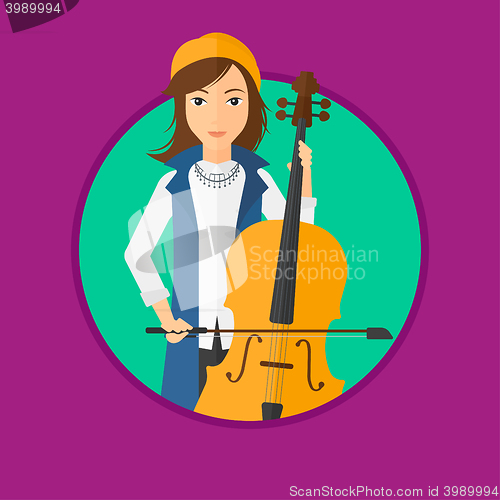 Image of Woman playing cello.