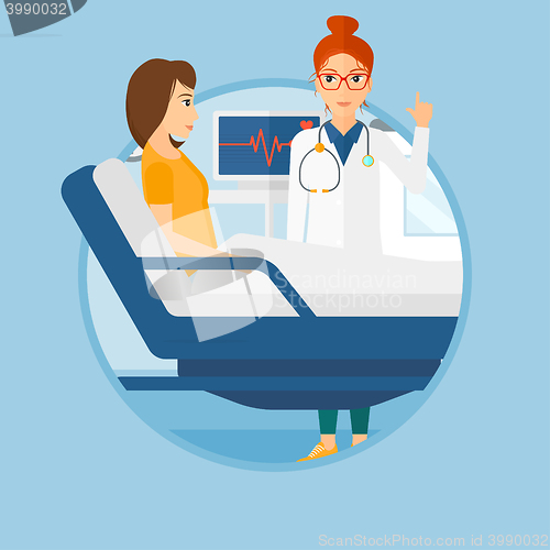 Image of Doctor visiting patient.