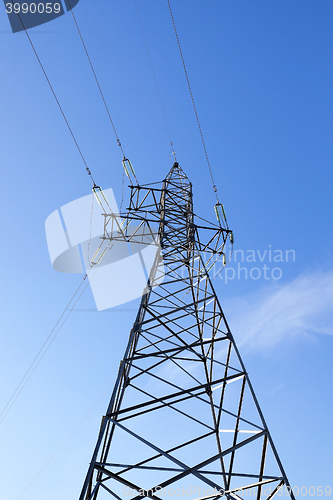 Image of High-voltage power poles