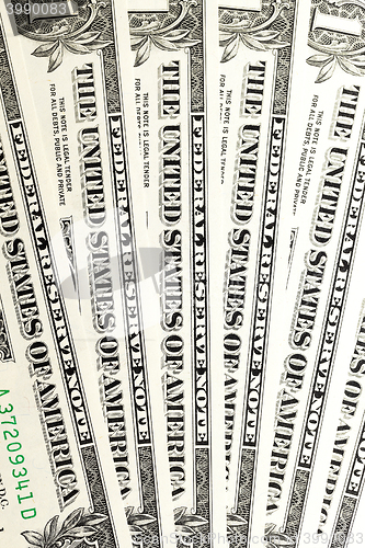 Image of American dollars, close-up