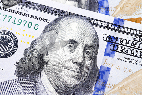 Image of American dollars, close-up