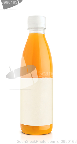 Image of Orange juice in plastic bottle 