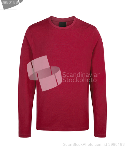 Image of red sweater isolated on white