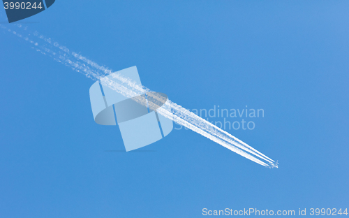Image of Plane in blue sky