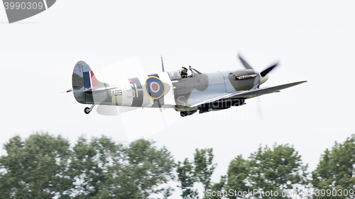 Image of LEEUWARDEN, THE NETHERLANDS - JUNE 10, 2016: A vintage Spitfire 